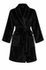 Плюшевий халат Victoria's Secret Black Logo Short Cozy Robe XS/S чорний з лого 667559805595 фото 1