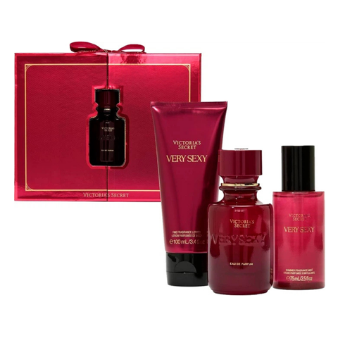 Набір Victoria's Secret Very Sexy 3‑Piece Luxe Fragrance Gift Set Парфумована вода 100 мл + Лосьйон 100 мл + Ролер 10 мл 197575482154 фото