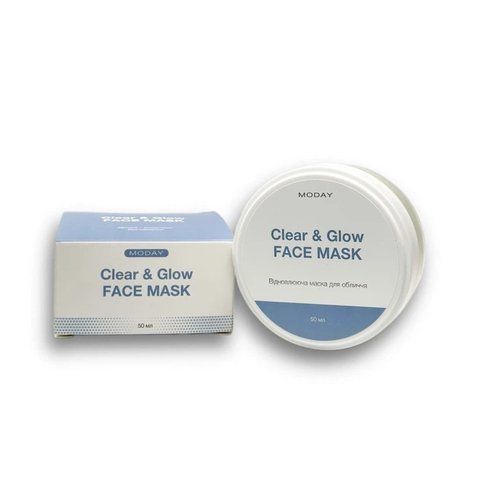 Відновлювальна маска-антистрес для обличчя Moday Clear & Glow FACE MASK, 50 мл 4820267340253 фото