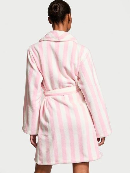 Халат Victoria's Secret Short Cozy Robe XS/S розовый в полоску 7040190955 фото