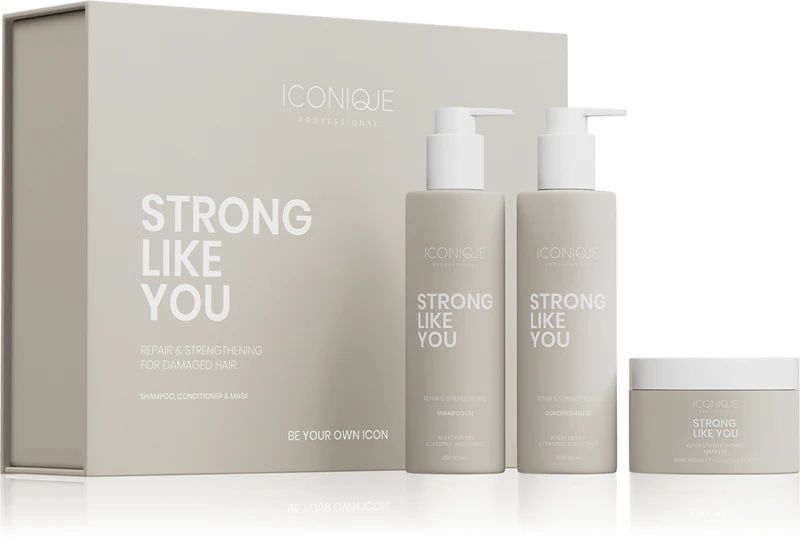 Набір для волосся ICONIQUE Professional STRONG LIKE YOU Repair & Strengthening Set Iconique 8053689495423 фото
