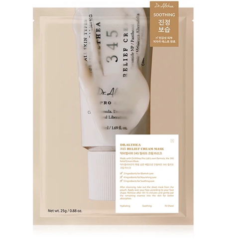 Заспокійлива тканинна маска для обличчя з ресвератролом Dr.Althea 345 Relief Cream Mask  8809447256283 фото